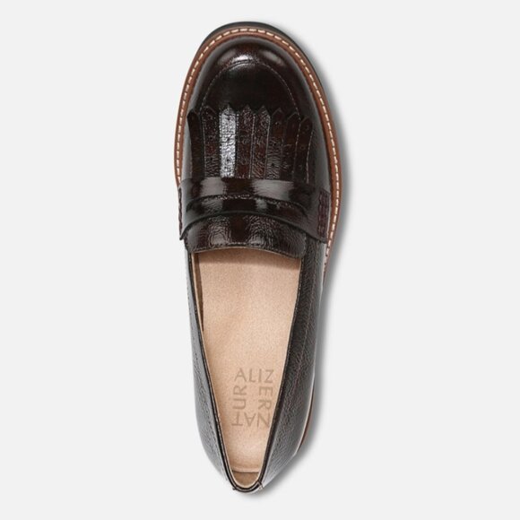 NEW Naturalizer Darcy Lightweight Lug Sole Patent Leather Loafers Cinnamon Brn 8 - Picture 3 of 12